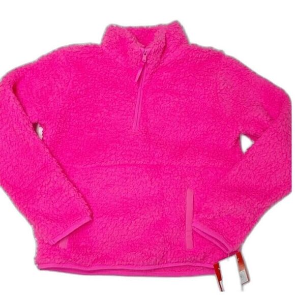 Wondershop Other - NEW! Kids' Faux Shearling Half Zip-Up Pullover Pink Girls Soft Winter Warm Top